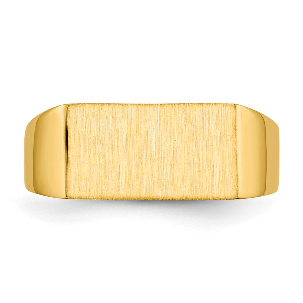 14K Yellow Gold 7.0x13.0mm Closed Back Signet Ring