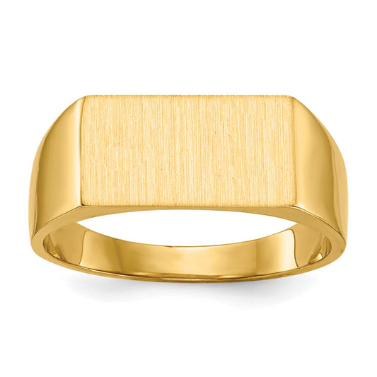 14K Yellow Gold 7.0x13.0mm Closed Back Signet Ring