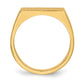 14K Yellow Gold 9.0x15.0mm Closed Back Men's Signet Ring