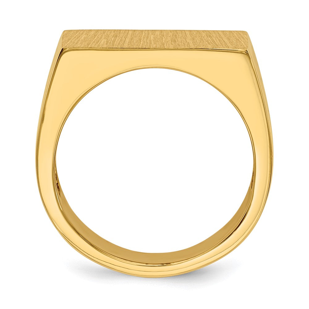 14K Yellow Gold 11.0x18.0mm Open Back Men's Signet Ring