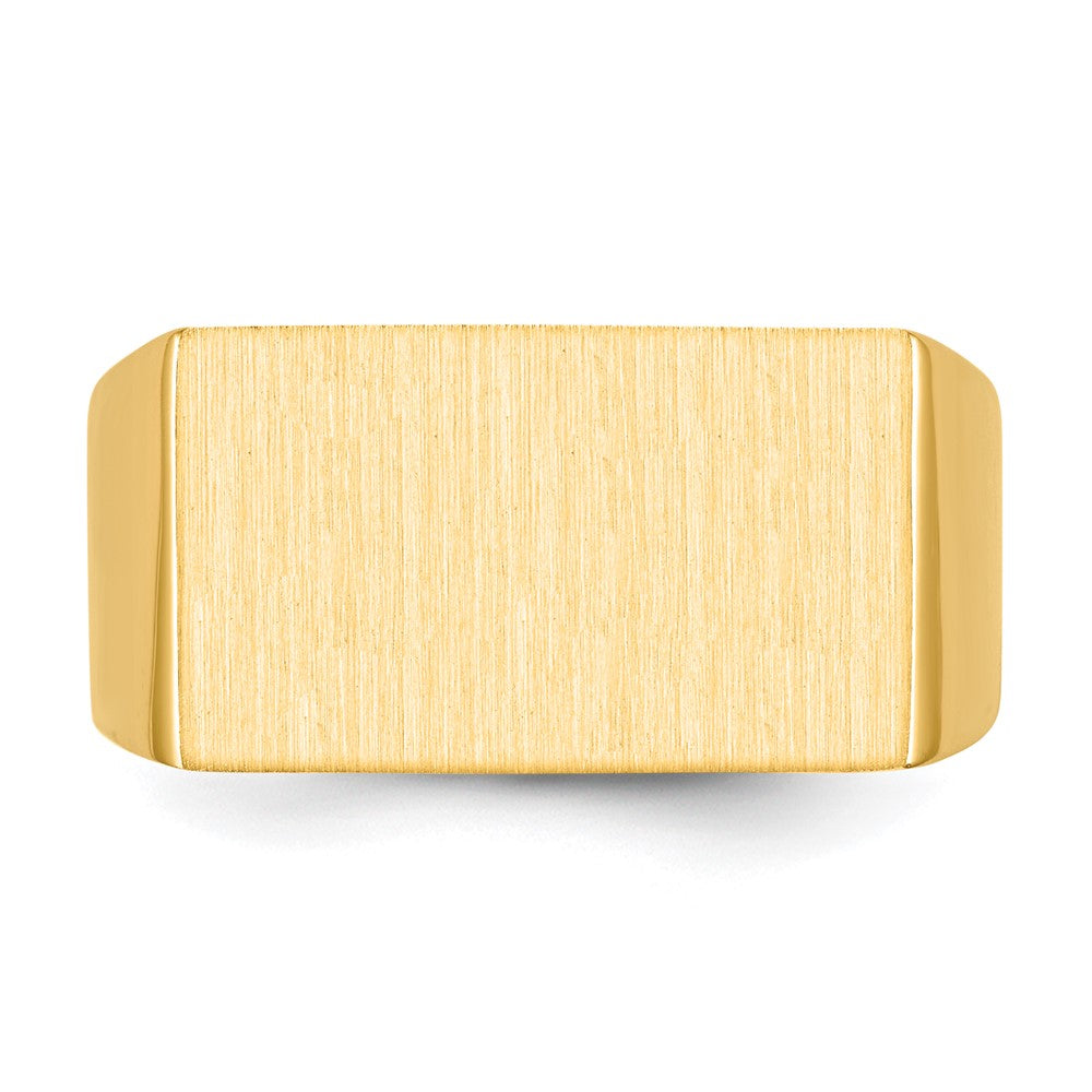 14K Yellow Gold 11.0x18.0mm Open Back Men's Signet Ring