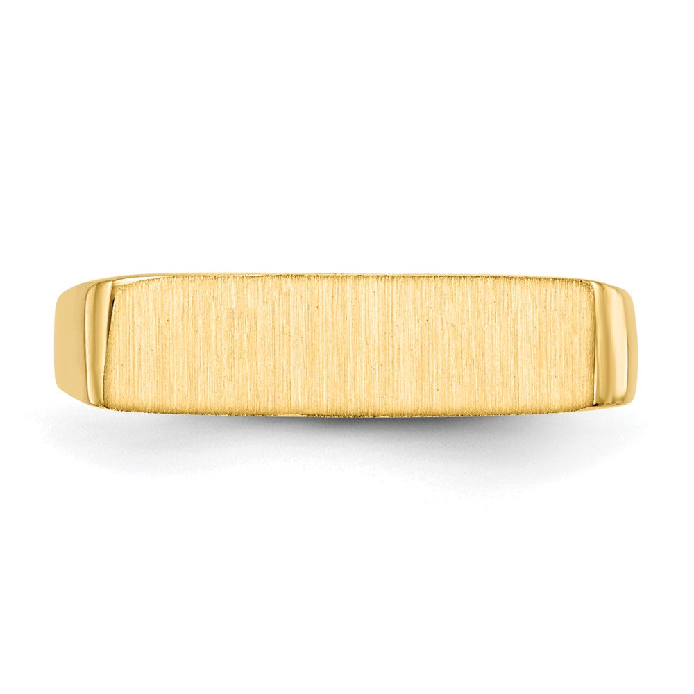 14K Yellow Gold 5.0x16.5mm Closed Back Signet Ring