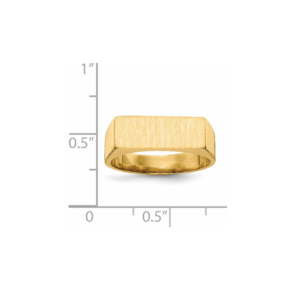 14K Yellow Gold 6.0x16.0mm Closed Back Signet Ring