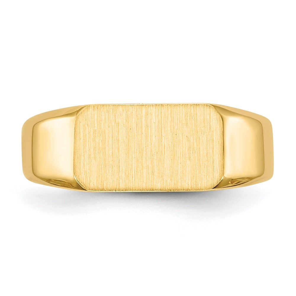 14K Yellow Gold 6.5x11.5mm Closed Back Signet Ring