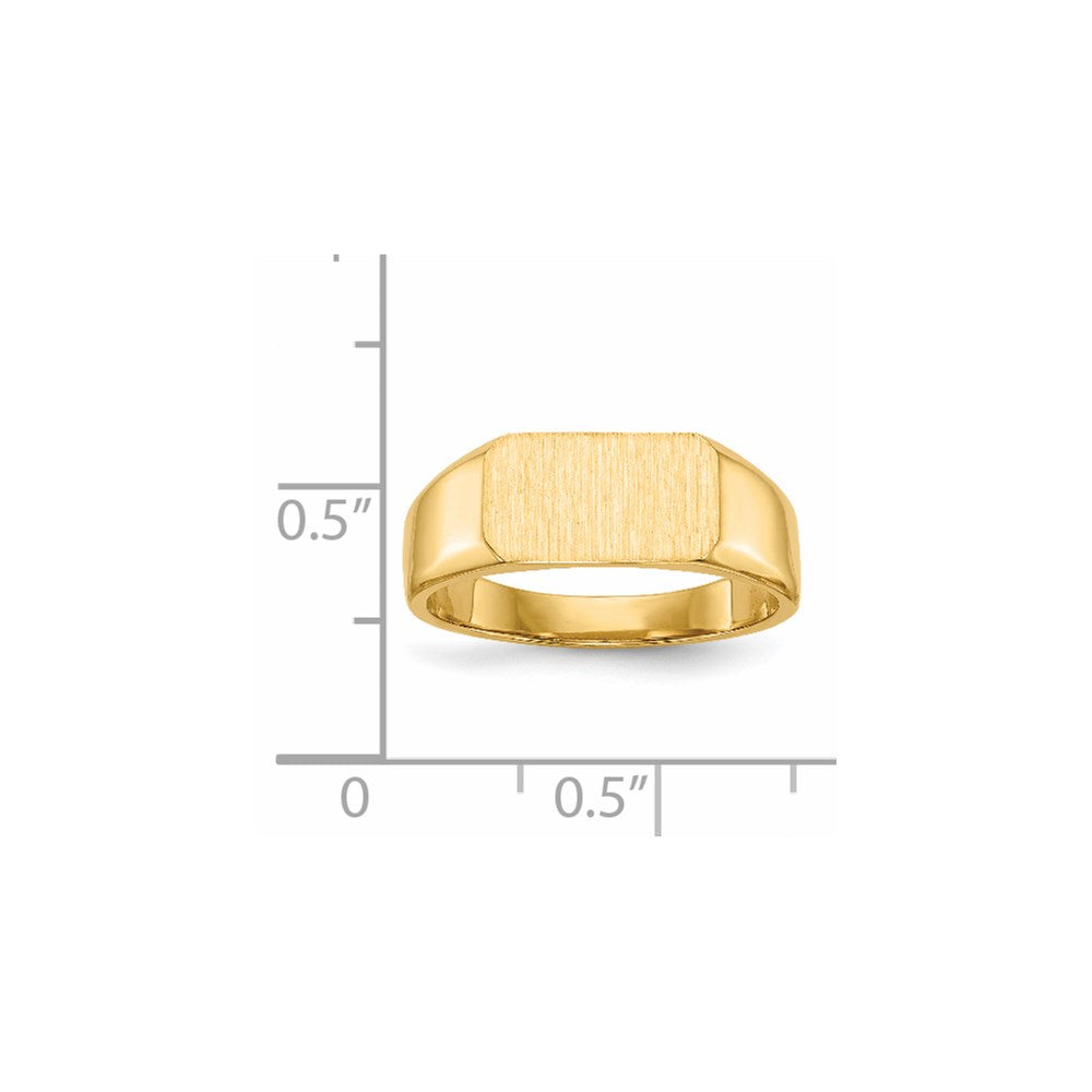 14K Yellow Gold 6.5x11.5mm Closed Back Signet Ring