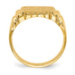 14K Yellow Gold 7.5x11.0mm Closed Back Signet Ring