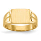 14K Yellow Gold 7.5x9.0mm Closed Back Signet Ring
