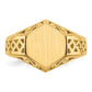 14K Yellow Gold 9.5x8.5mm Open Back Signet Ring