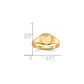 14K Yellow Gold Circular Top Hollow Back 8x6.6 Complete Real Diamond Signet Ring