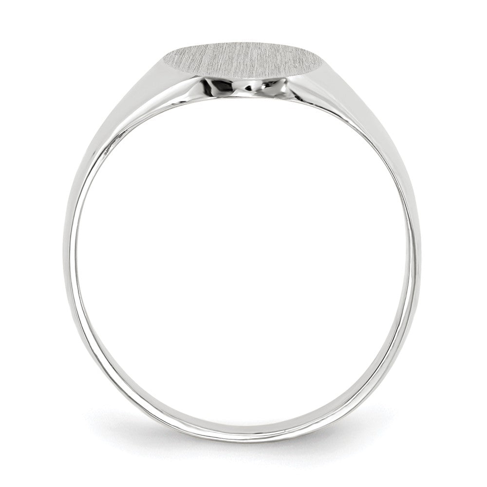 14k White Gold 11.5x8.0mm Open Back Signet Ring