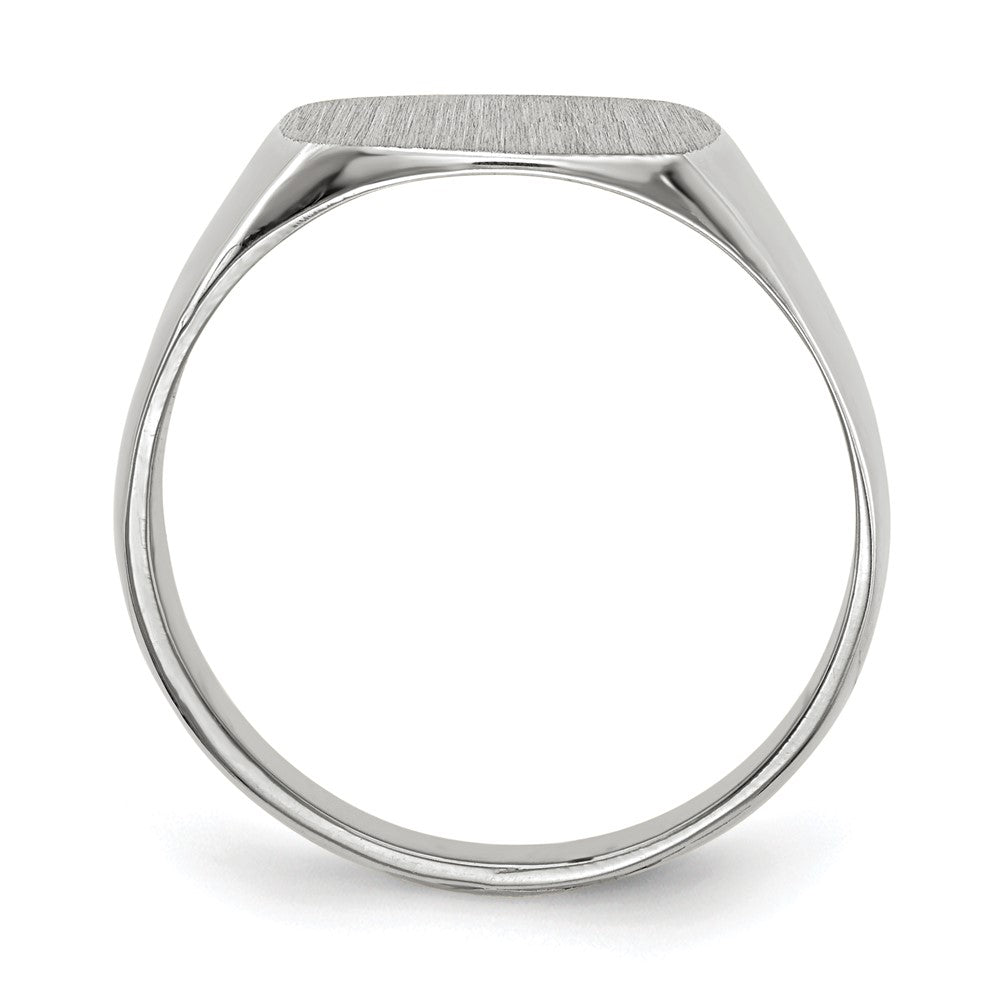 14k White Gold 12.5x12.5mm Closed Back Signet Ring