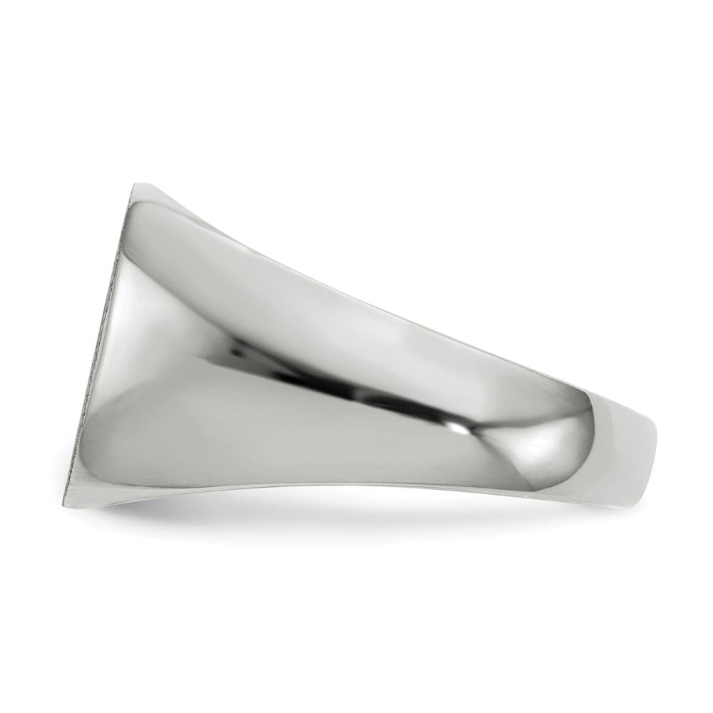 14k White Gold 12.5x12.5mm Closed Back Signet Ring