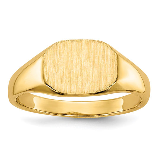 14K Yellow Gold Signet Ring 9mmx6.5mm Open Back