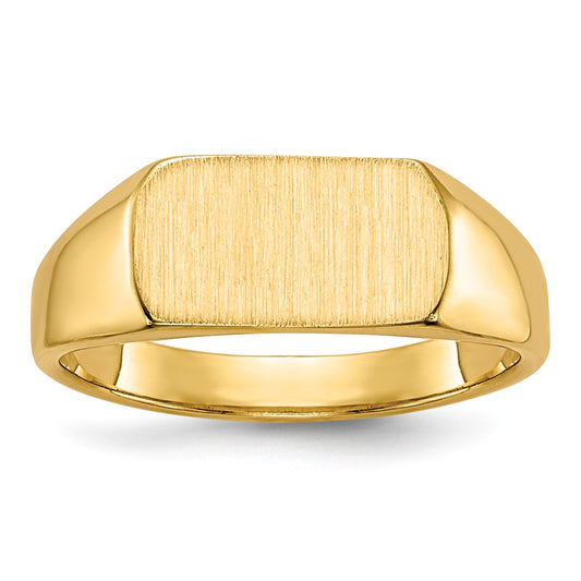 14K Yellow Gold Signet Ring 10mmx6mm Open Back