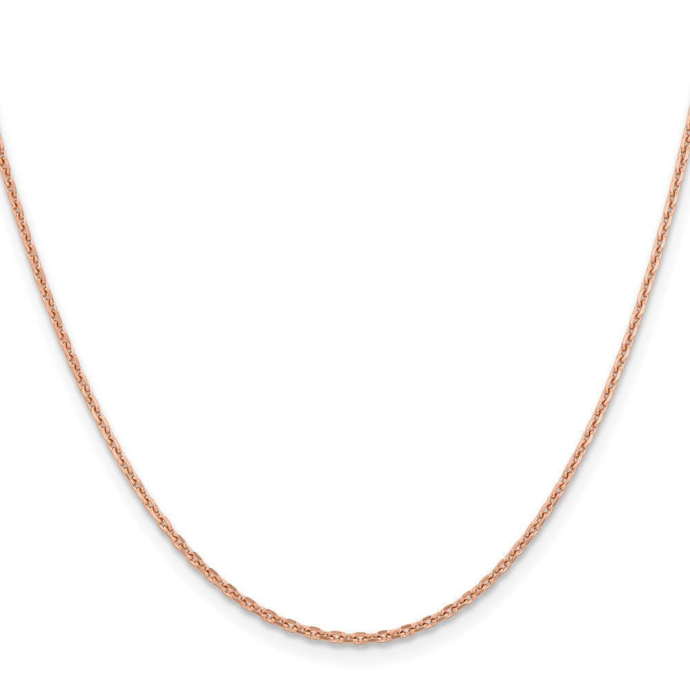 14K Rose Gold 24 inch 1.65mm Diamond-cut Cable with Lobster Clasp Chain Necklace