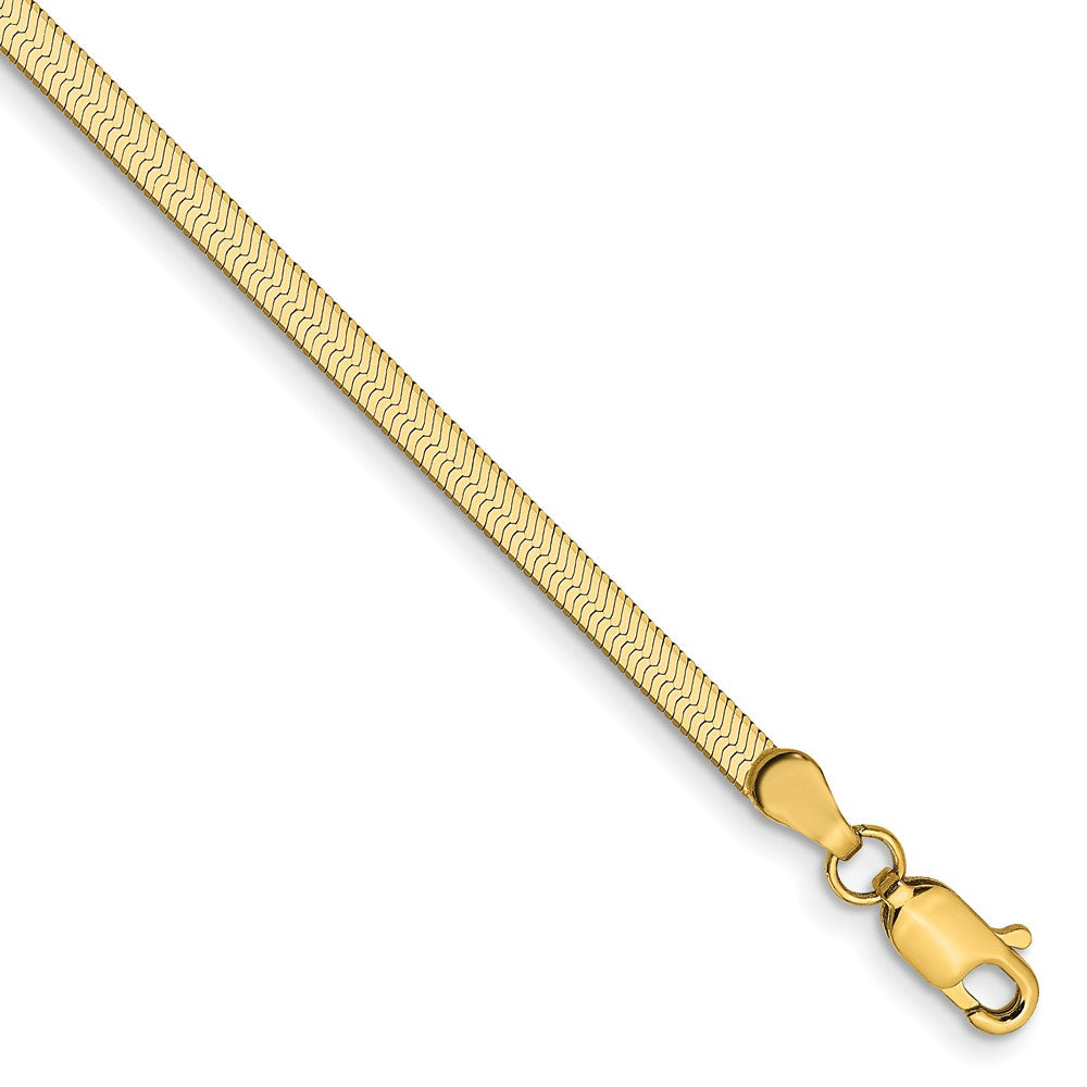 14K Yellow Gold 2.5mm Silky Herringbone Chain nan