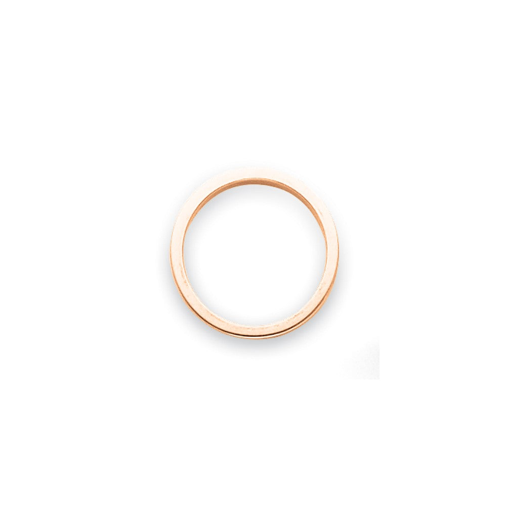 Solid 18K Rose Gold 3mm Tapered Polished Men's/Women's Wedding Band Ring Size 4.5