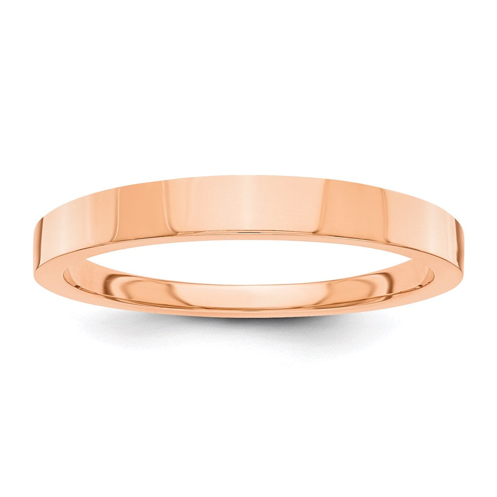 Solid 18K Rose Gold 3mm Tapered Polished Men's/Women's Wedding Band Ring Size 4.5