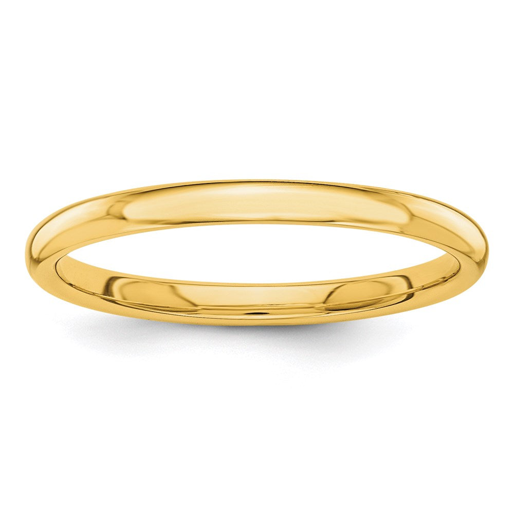 Solid 18K Yellow Gold Polished 2mm Men's/Women's Wedding Band Ring Size 5.5