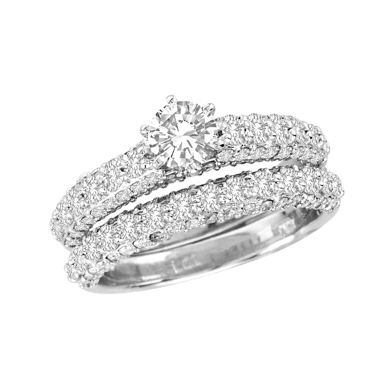 1-3/4 CT. T.W. Diamond Bridal Engagement Ring Set in 14K White Gold