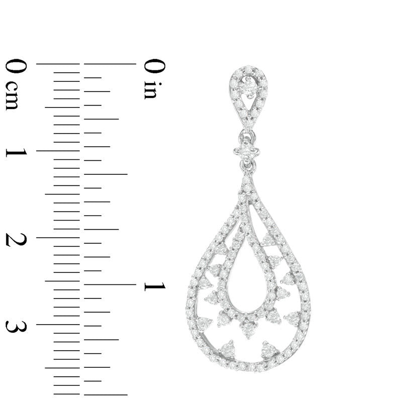 1 CT. T.W. Diamond Pear-Shaped Drop Earrings in 10K White Gold