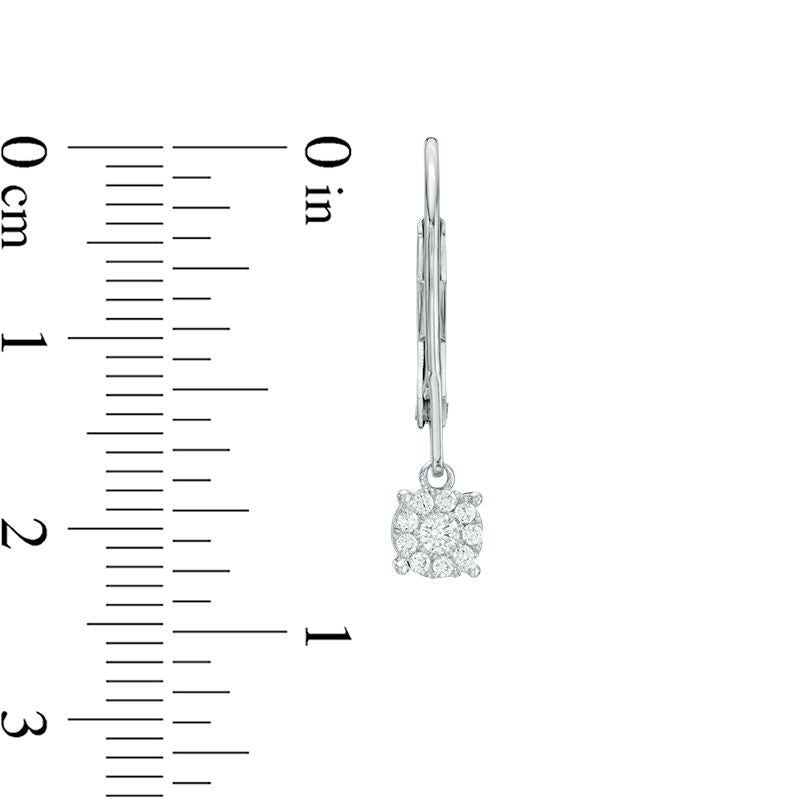 0.2 CT. T.W. Composite Diamond Drop Earrings in 10K White Gold