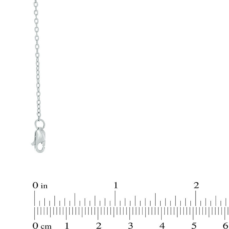 0.1 CT. T.W. Natural Diamond Bar Chain Necklace in Sterling Silver - 18"