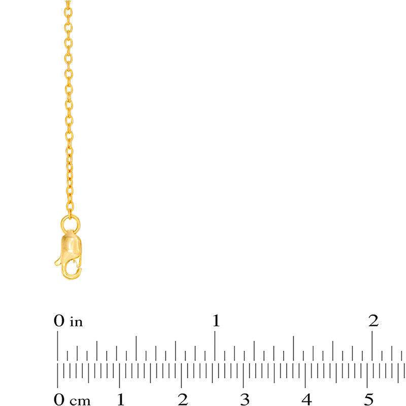 0.1 CT. T.W. Natural Diamond Bar Necklace in Sterling Silver with 14K Gold Plate