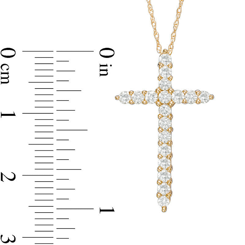 0.75 CT. T.W. Natural Diamond Cross Pendant in 14K Gold