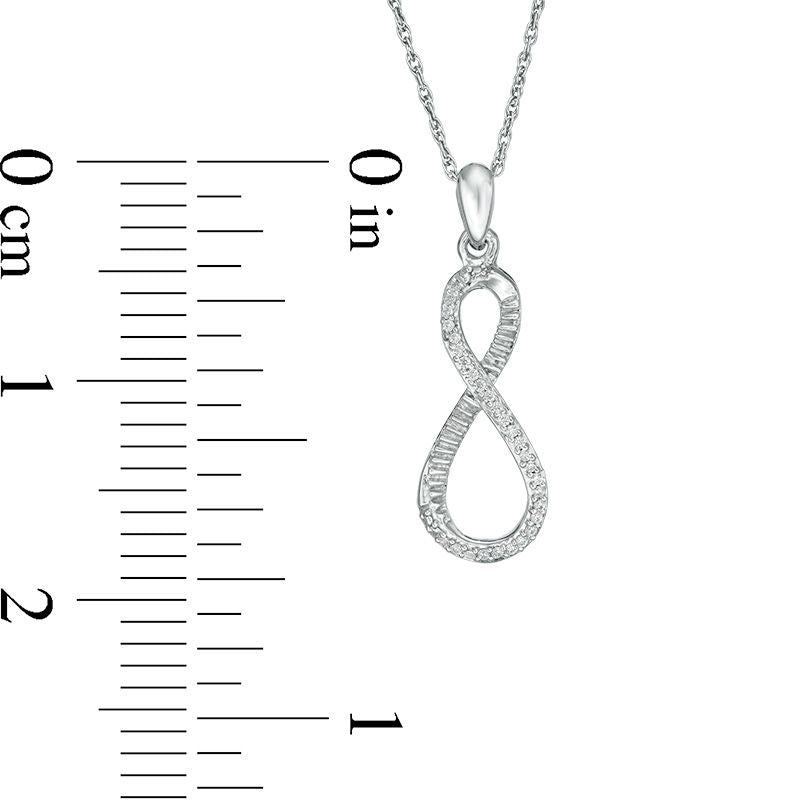 0.07 CT. T.W. Natural Diamond Infinity Pendant in Sterling Silver