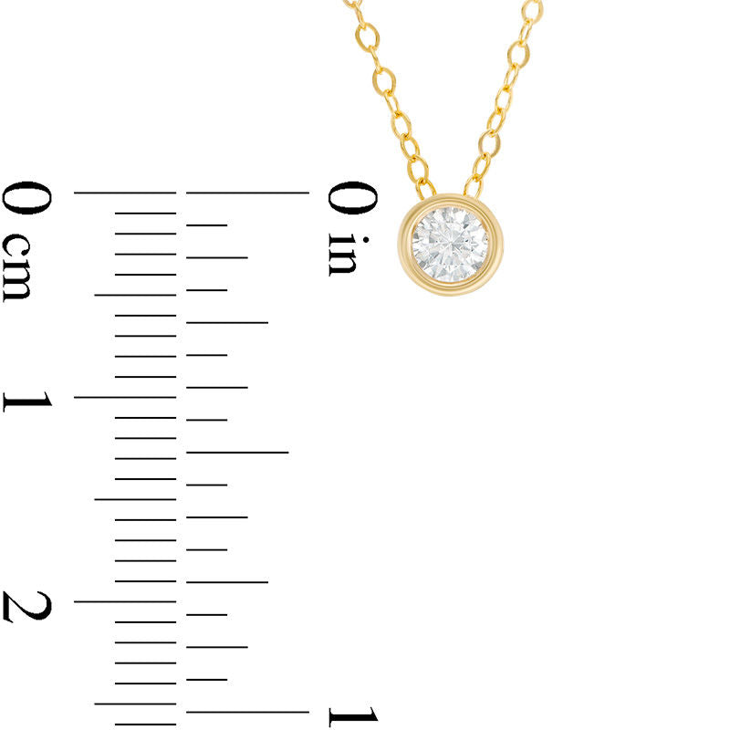 0.25 CT. Natural Clarity Enhanced Solitaire Pendant in 14K Gold