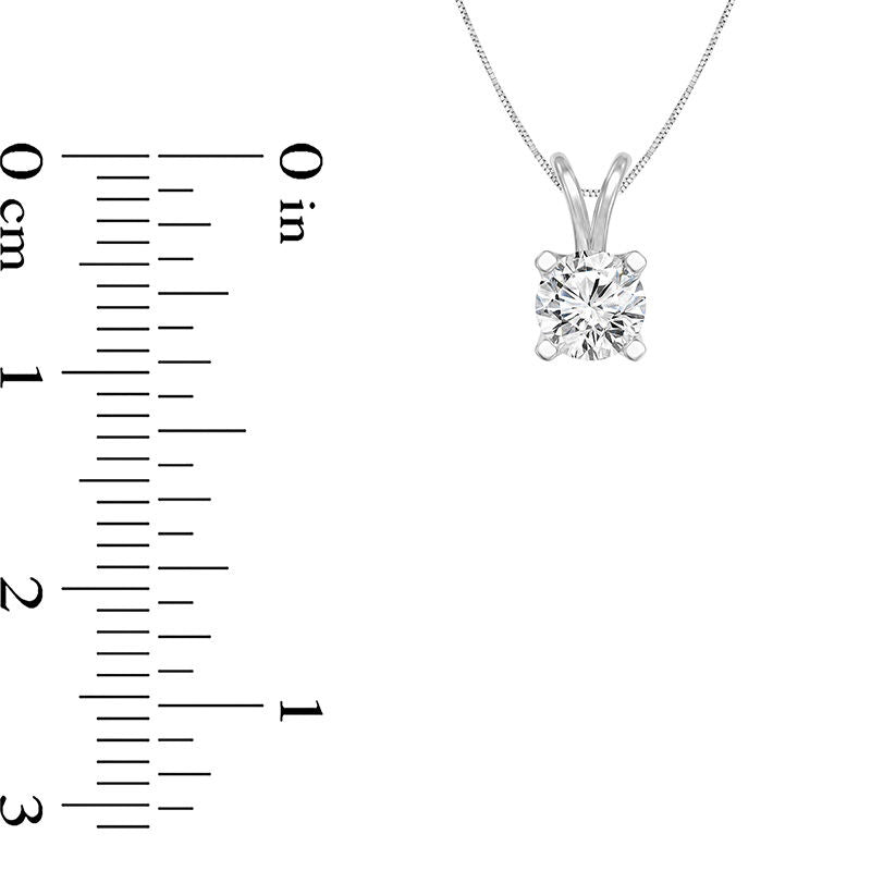 0.5 CT. Certified Natural Clarity Enhanced Solitaire Pendant in 14K White Gold (I/VS2)