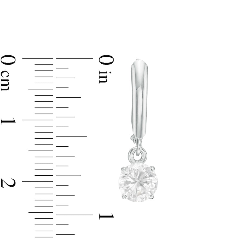 2 CT. T.W. Certified Diamond Solitaire Drop Earrings in 14K White Gold (I/VS2)