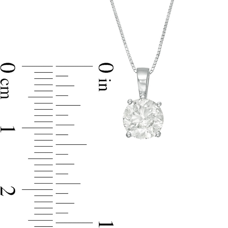 1 CT. Natural Clarity Enhanced Solitaire Pendant in 14K White Gold