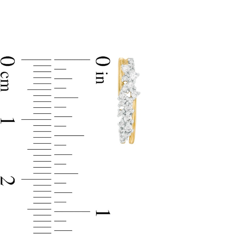 0.25 CT. T.W. Diamond Linear Scatter Drop Earrings in 10K Gold