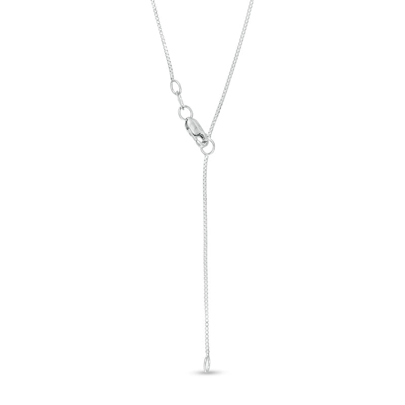 Natural Diamond Accent Solitaire Feather Pendant in Sterling Silver