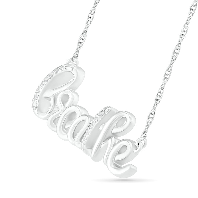 0.05 CT. T.W. Natural Diamond "breathe" Necklace in Sterling Silver