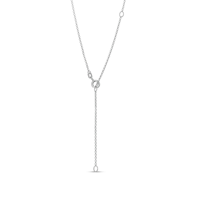 7.0mm White Topaz Solitaire Rope-Textured Frame and Drop Pendant in Sterling Silver and 10K Yellow Gold