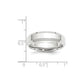 Solid 18K White Gold 6mm Bevel Edge Comfort Fit Men's/Women's Wedding Band Ring Size 7