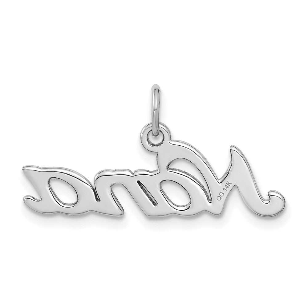 14k White Gold Satin NANA Charm