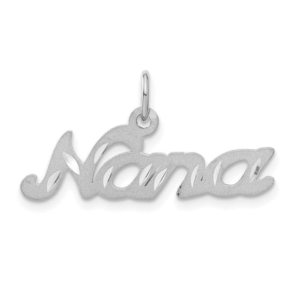 14k White Gold Satin NANA Charm