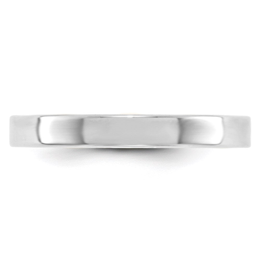 Solid 18K White Gold 3mm Light Weight Flat Men's/Women's Wedding Band Ring Size 4.5