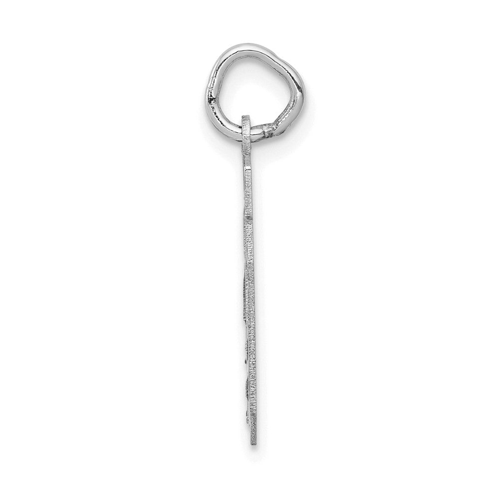 14k White Goldw Small Satin Number 40 Charm