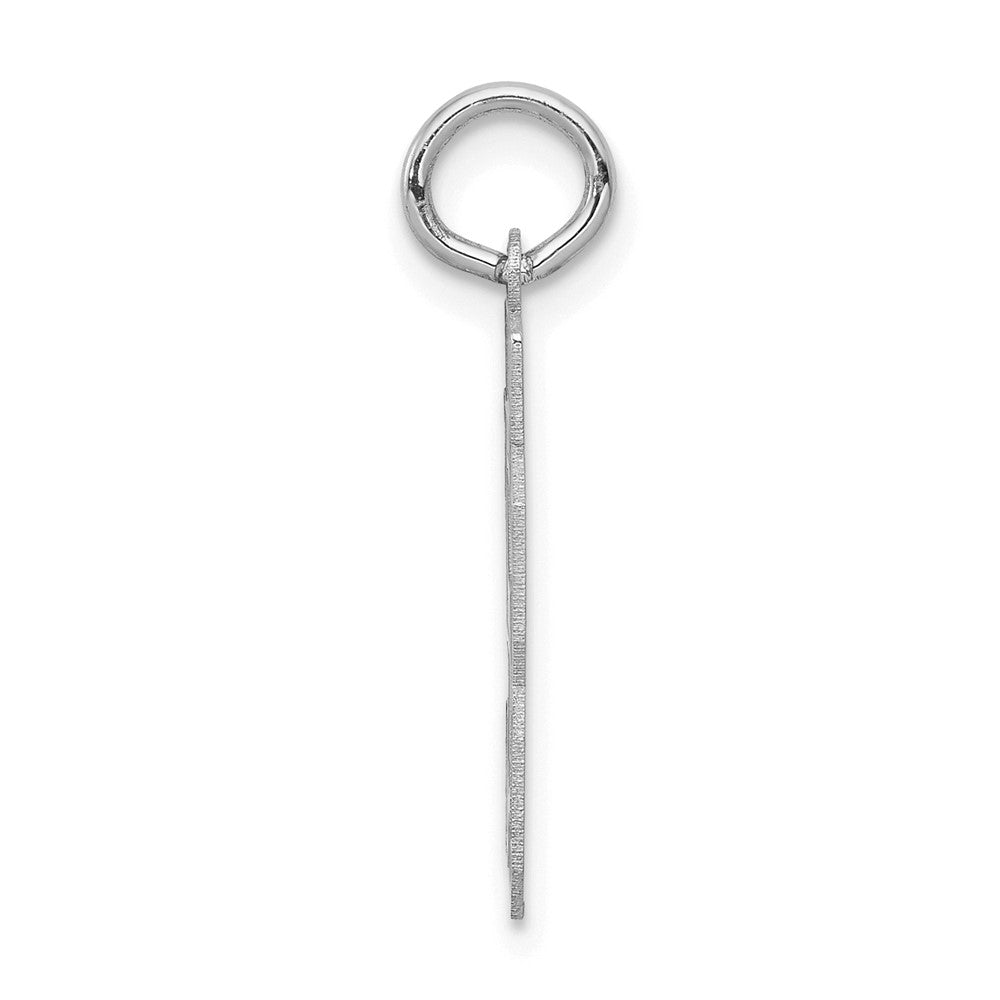 14k White Goldw Small Satin Number 53 Charm