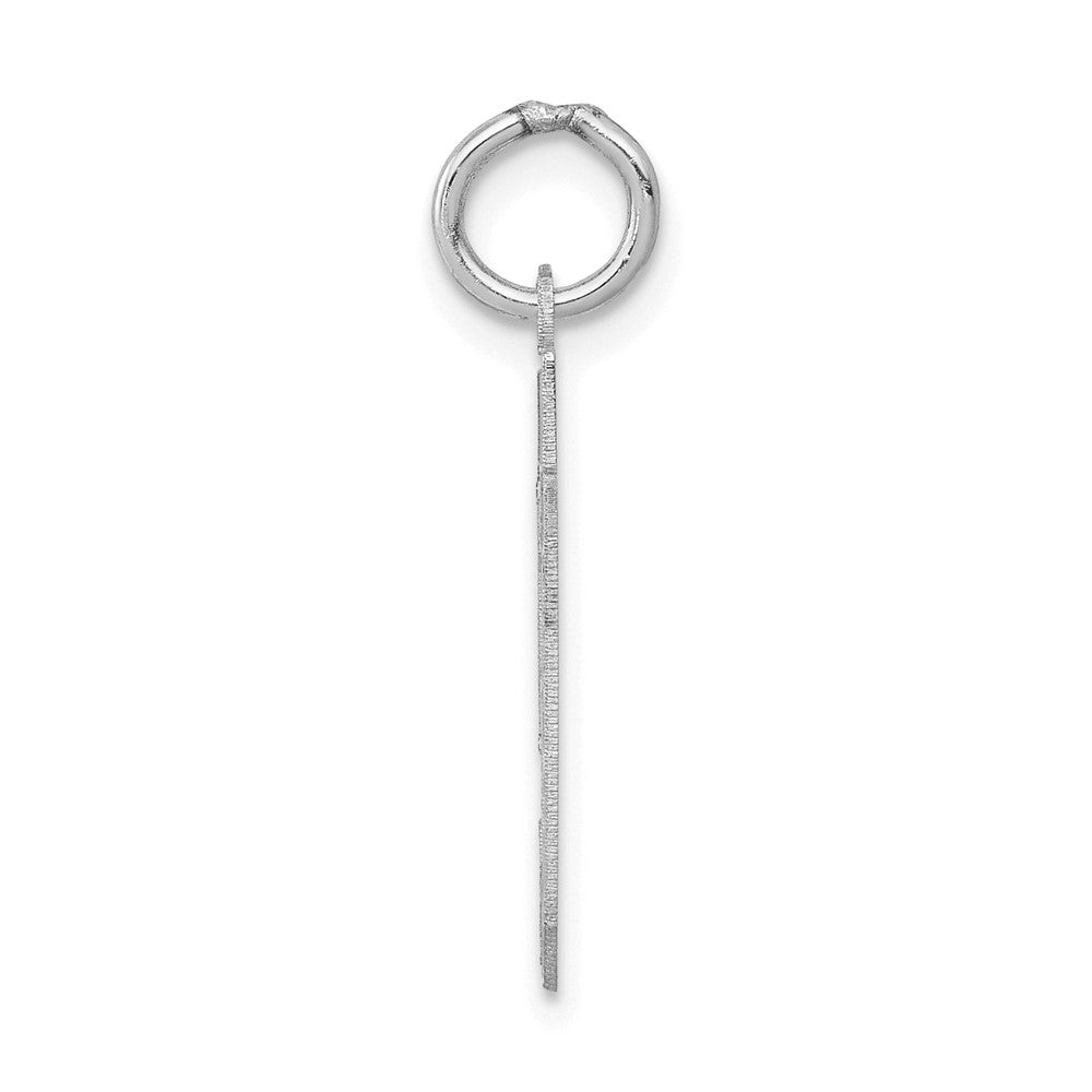 14k White Goldw Small Satin Number 59 Charm