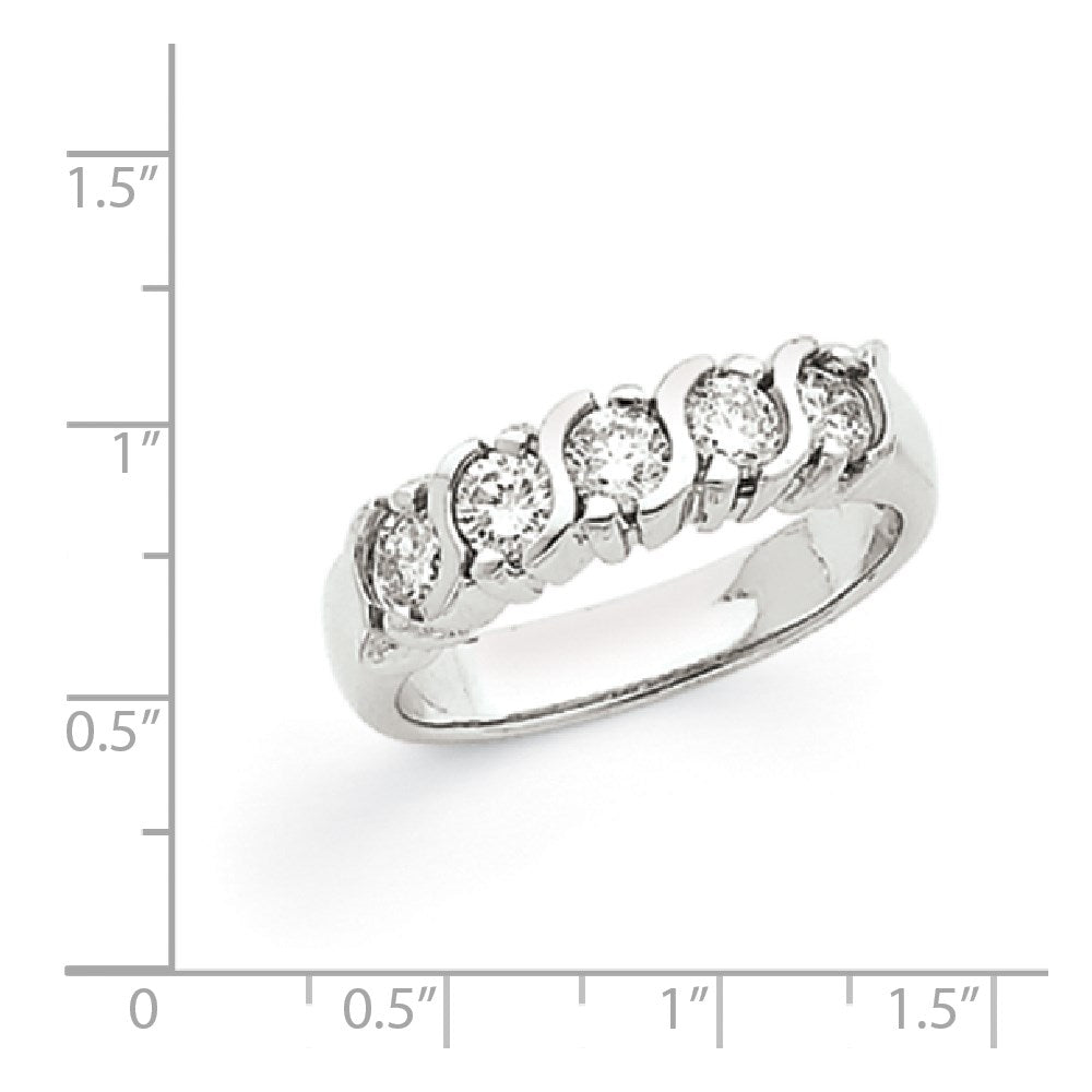 14k White Gold AAA Real Diamond Anniversary Band