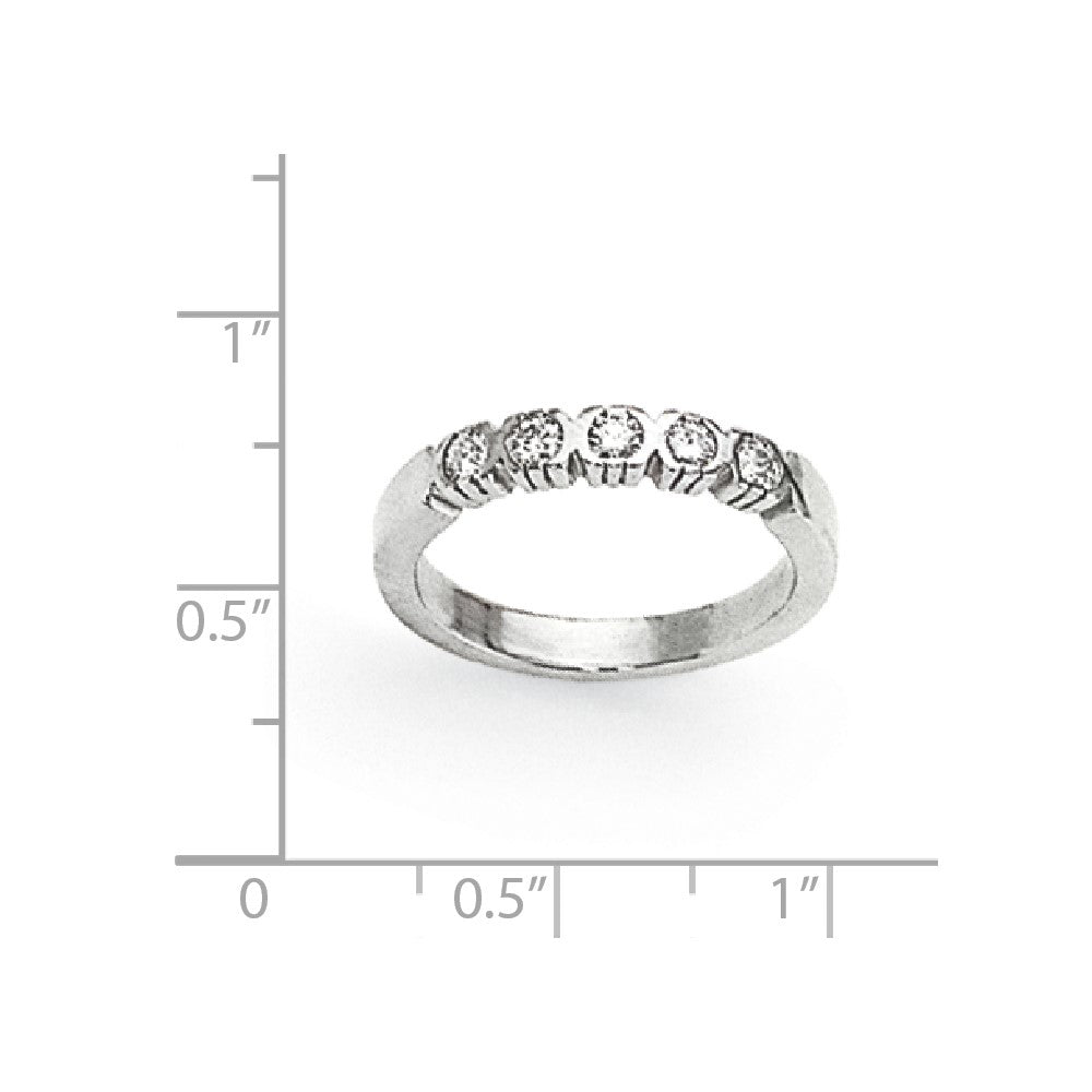 14k White Gold VS Real Diamond Anniversary Band