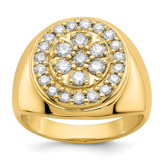 14K Yellow Gold A Real Diamond men's ring