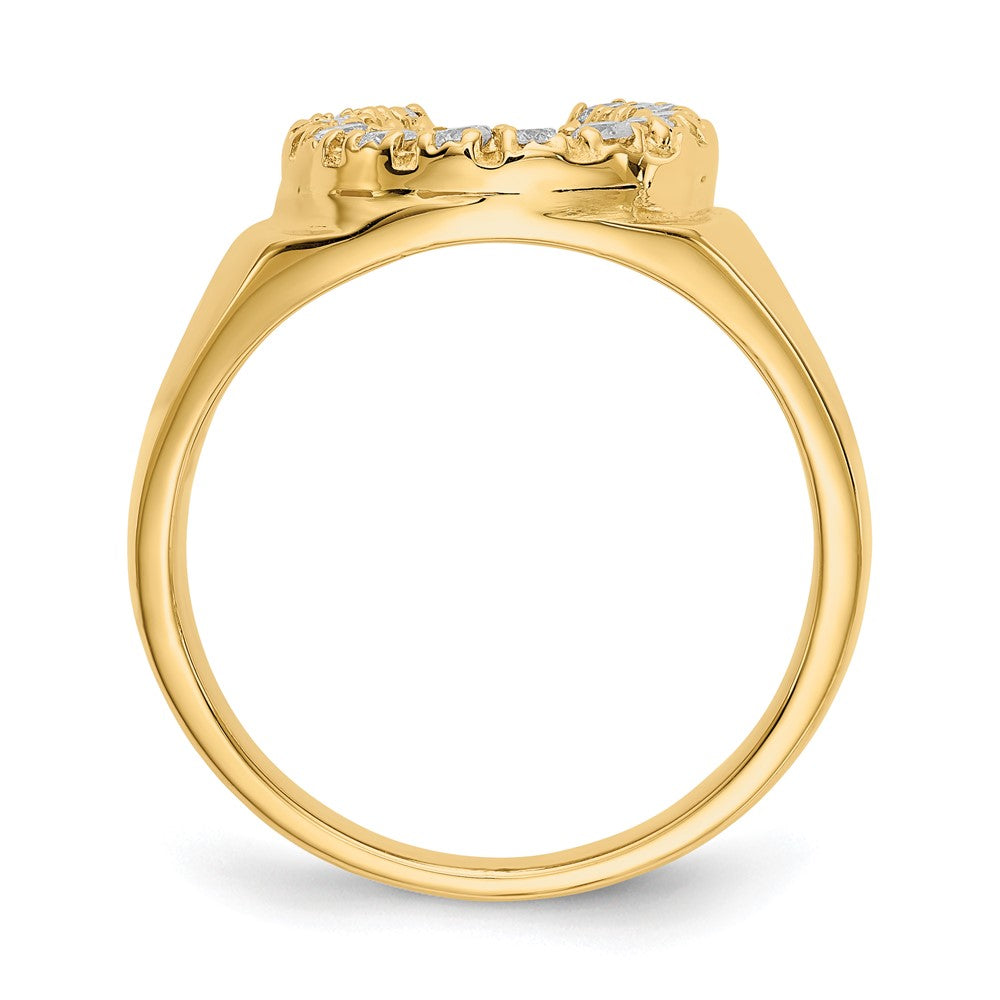 14K Yellow Gold VS Real Diamond men's ring