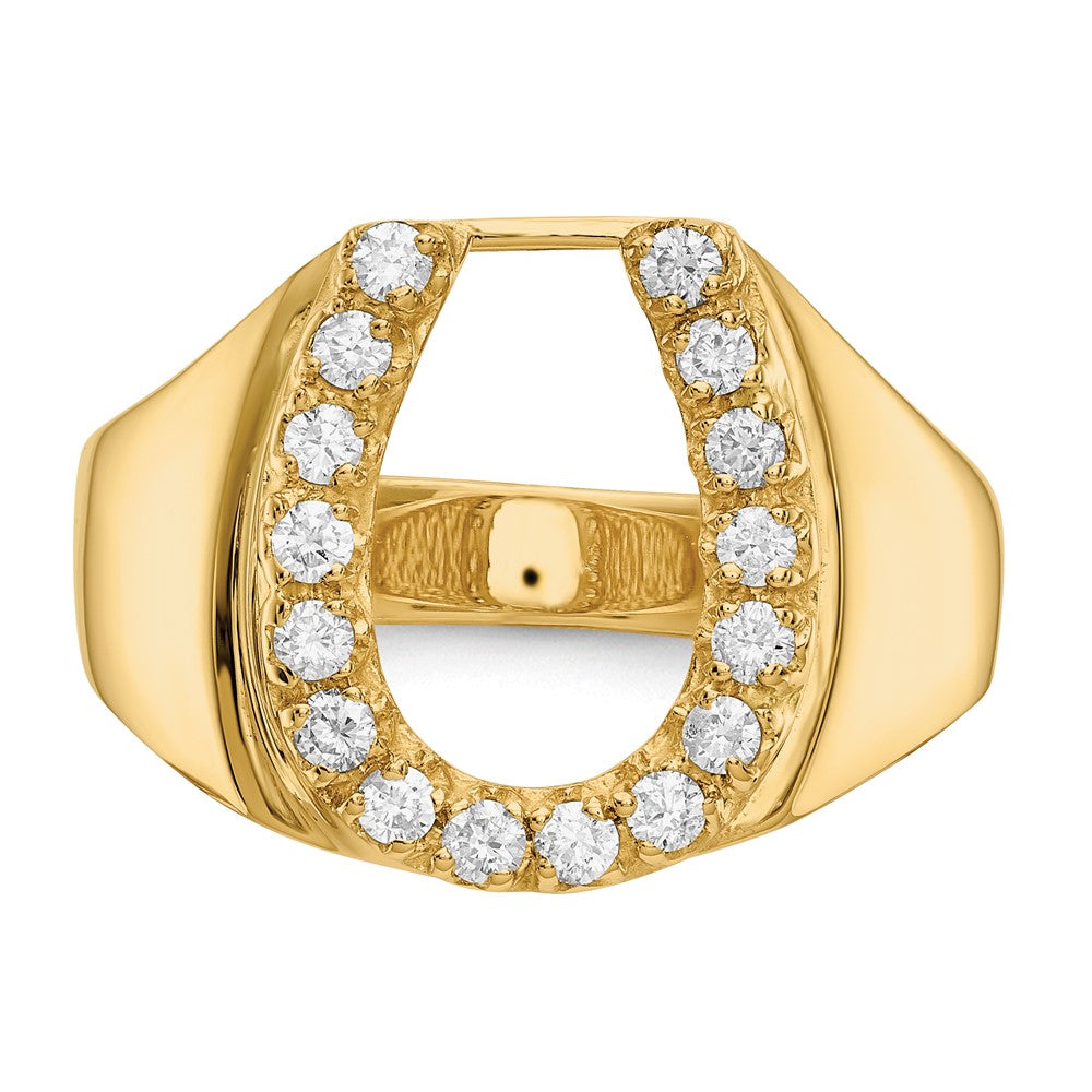 14K Yellow Gold VS Real Diamond men's ring